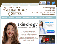 Tablet Screenshot of cincinnatidermatologycenter.com